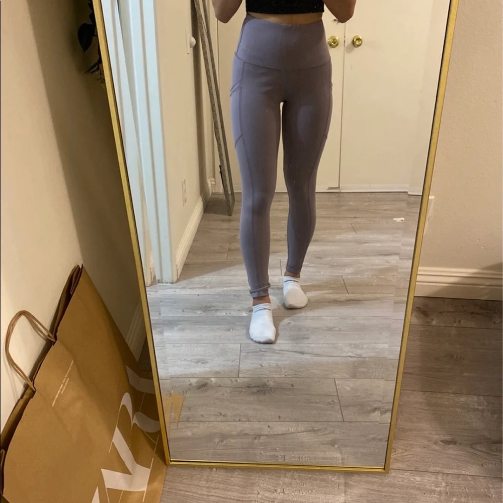 90 degrees high waist lilac leggings with pockets